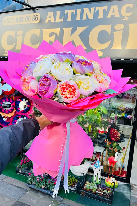 Yapay Şakayık Buketi